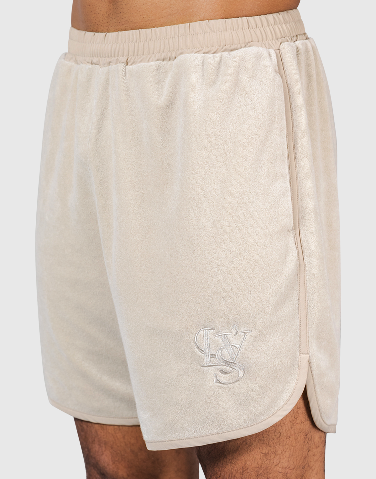 LÝS Logo Pile Shorts - Ivory
