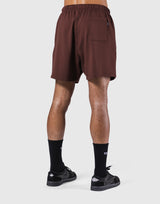 Logo Crest Sweat Shorts - Brown