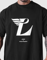 Wing L Logo Big T-Shirt - Black