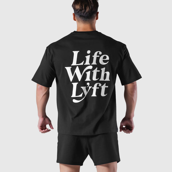 LÝFT バックプリント Tシャツ ブラック Mサイズ Life With LÝFT Big T-Shirt - Black