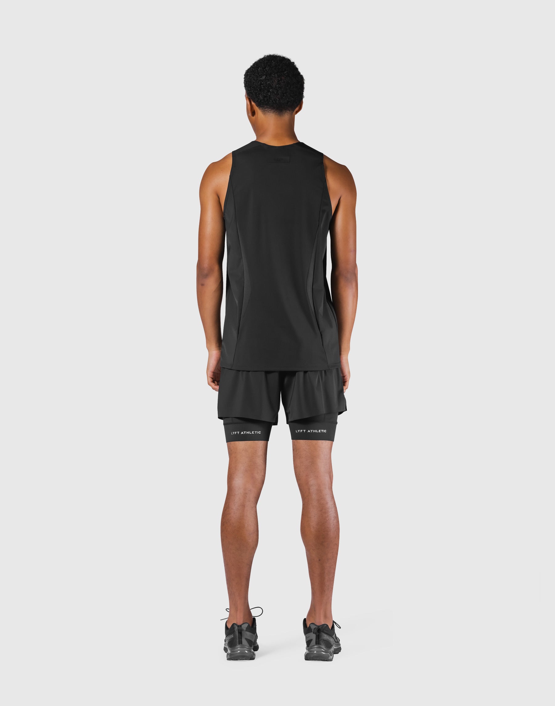 Shoulder Pattern Stretch Standard Tanktop - Black – LÝFT