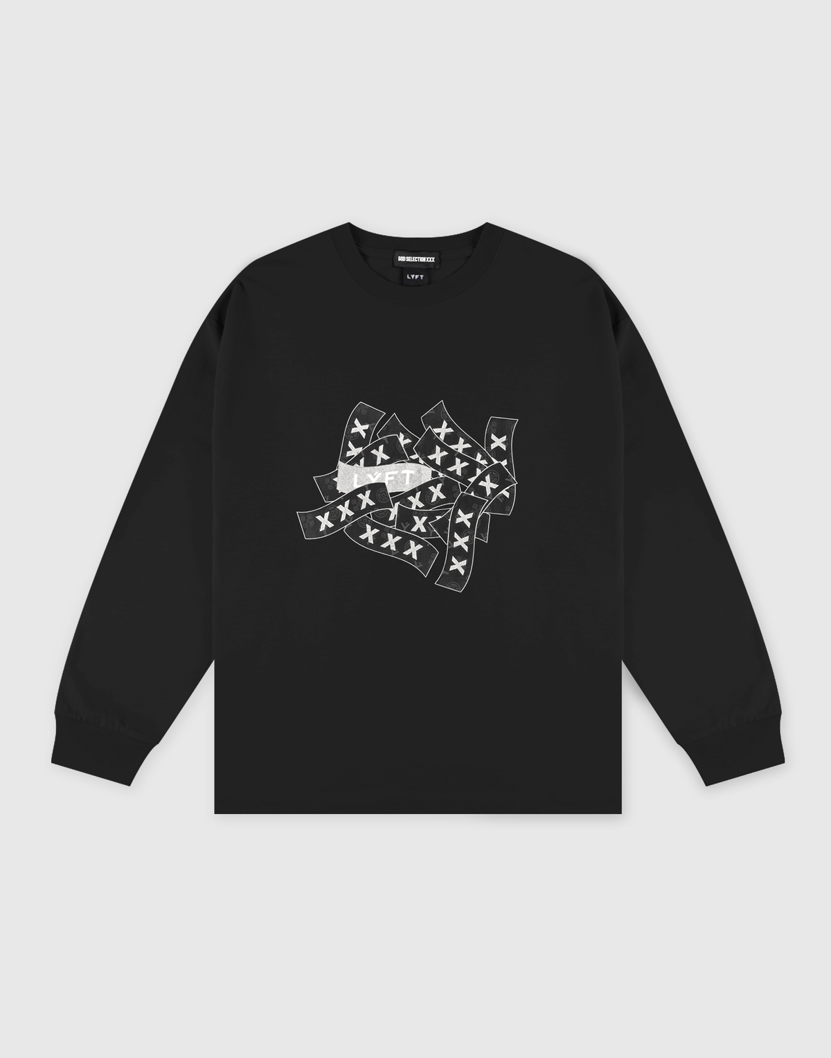 LÝFT × XXX Limited Big Long Sleeve T-Shirts - Black