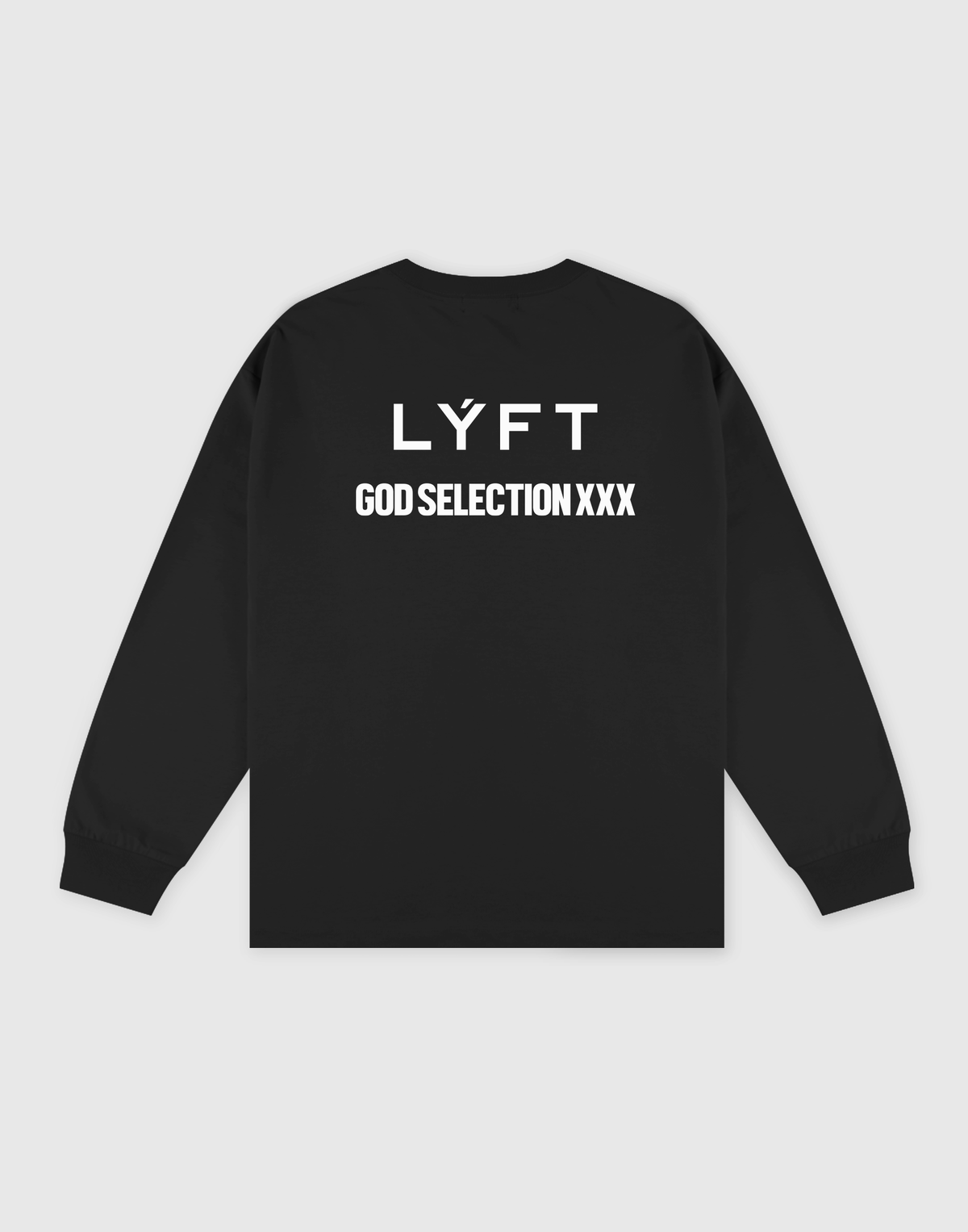 LÝFT × XXX Limited Cursive Logo Long T-Shirts - Black