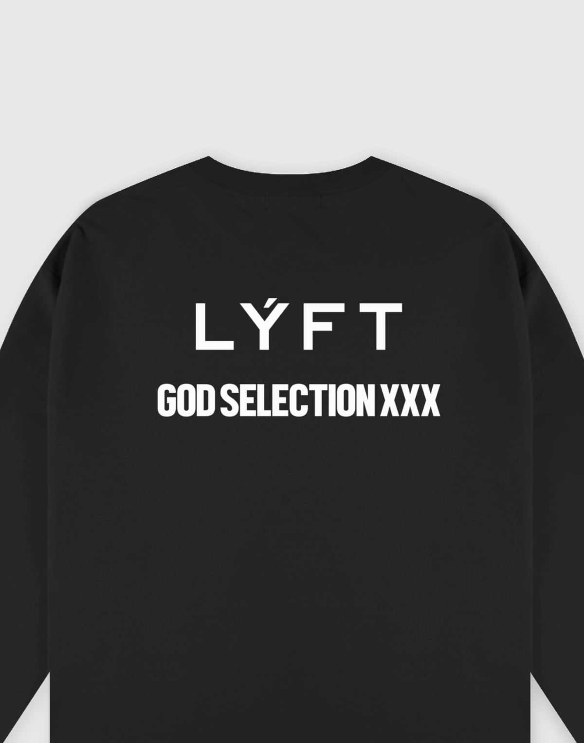 LÝFT × XXX Limited Cursive Logo Long T-Shirts - Black