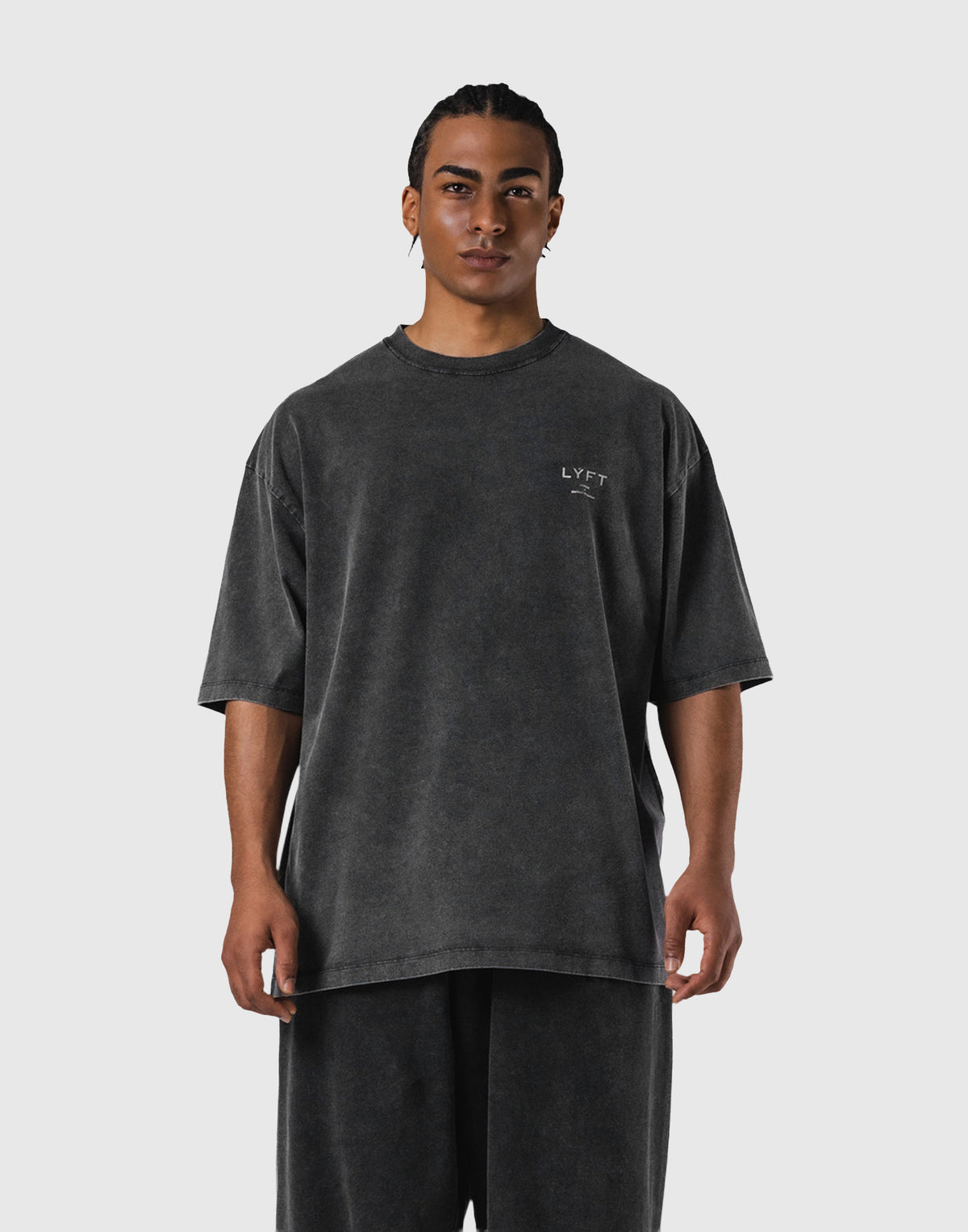 One Point LÝFT Logo Vintage Big T-Shirt - Black