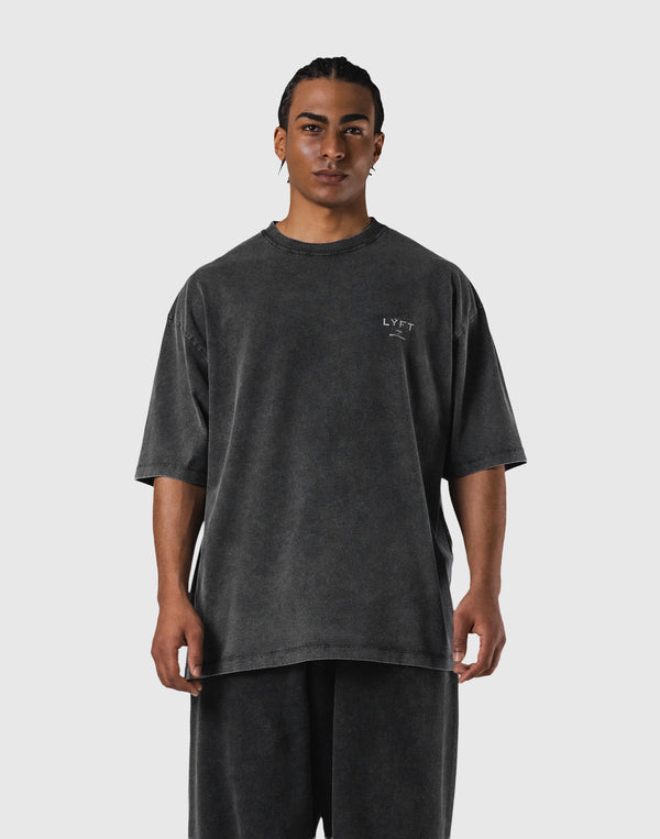 LÝFT Vintage Logo Big T-Shirt - Black