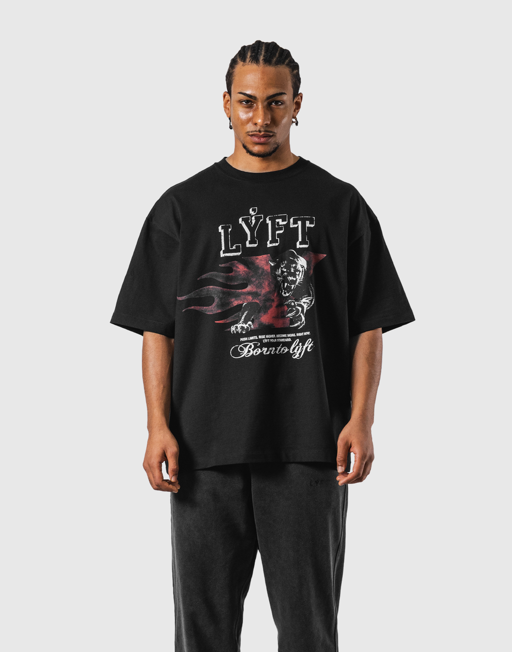 トップス LYFT Panther Graphic Vintage T-Shirt L Panther Ý Graphic Vintage Big T-Shirt - Black – LÝFT