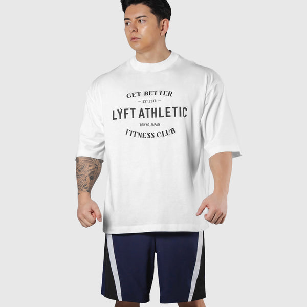 LÝFT Athletic Logo Extra Big T-Shirt - White