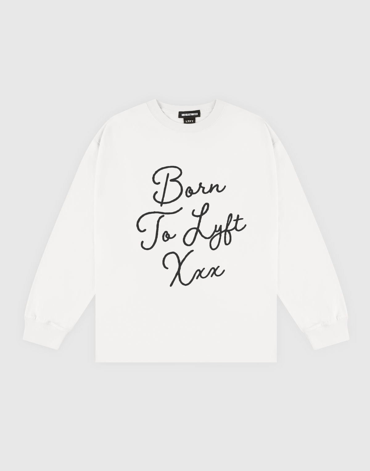 LÝFT × XXX Limited Cursive Logo Long T-Shirts - White
