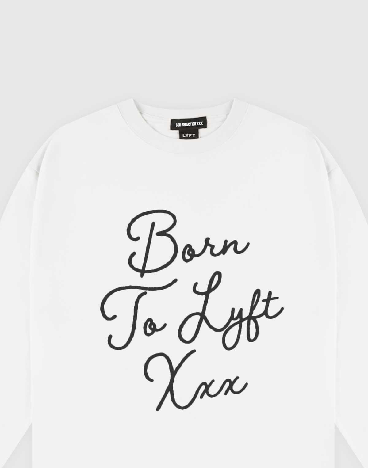 LÝFT × XXX Limited Cursive Logo Long T-Shirts - White