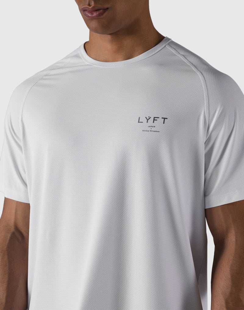 LÝFT Athletic Mesh Raglan Sleeve T-Shirt - White