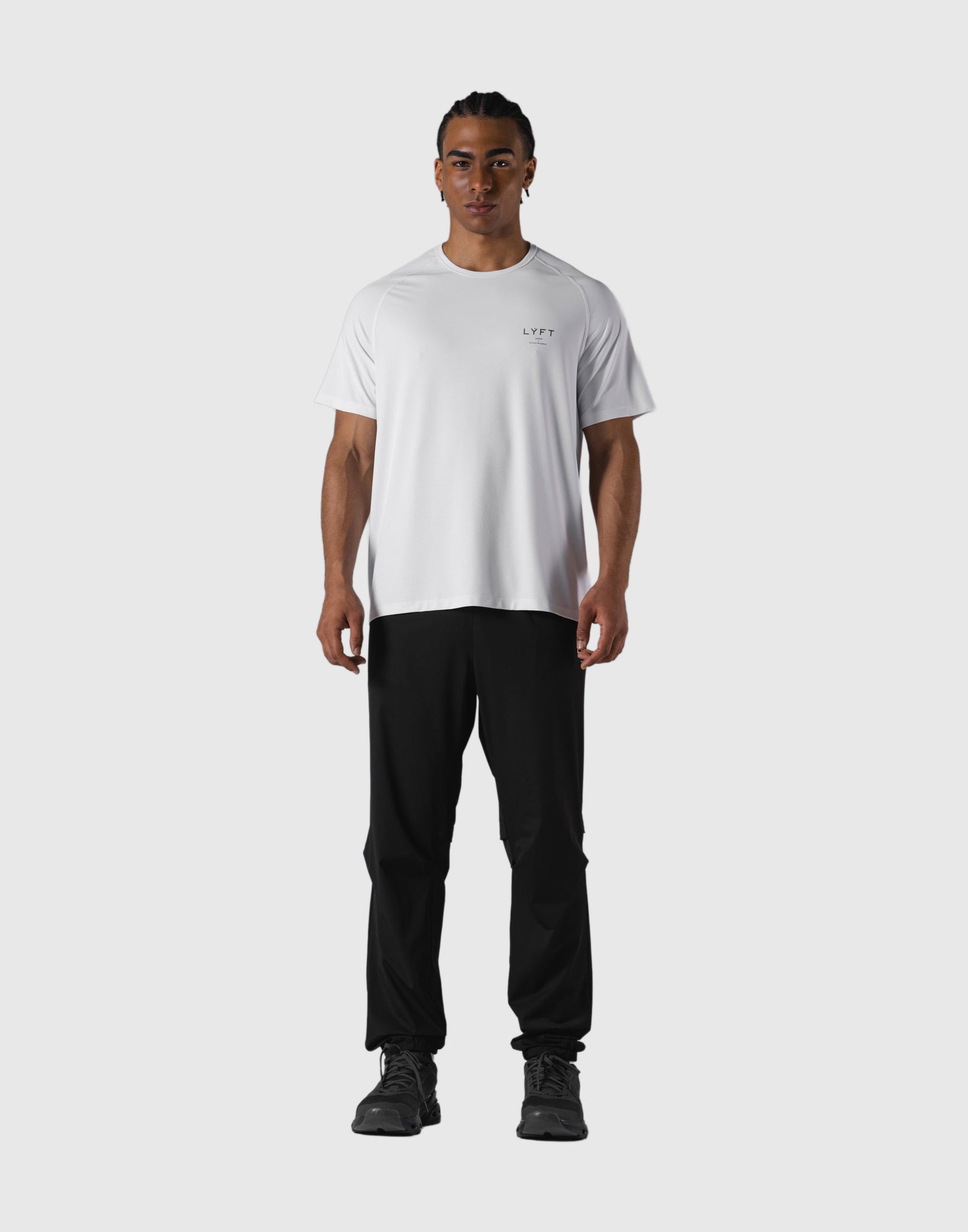 LÝFT Athletic Mesh Raglan Sleeve T-Shirt - White