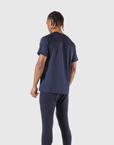 Logo Line Stretch T-Shirt - Navy