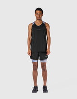Shoulder Pattern Stretch Standard Tanktop - Blue