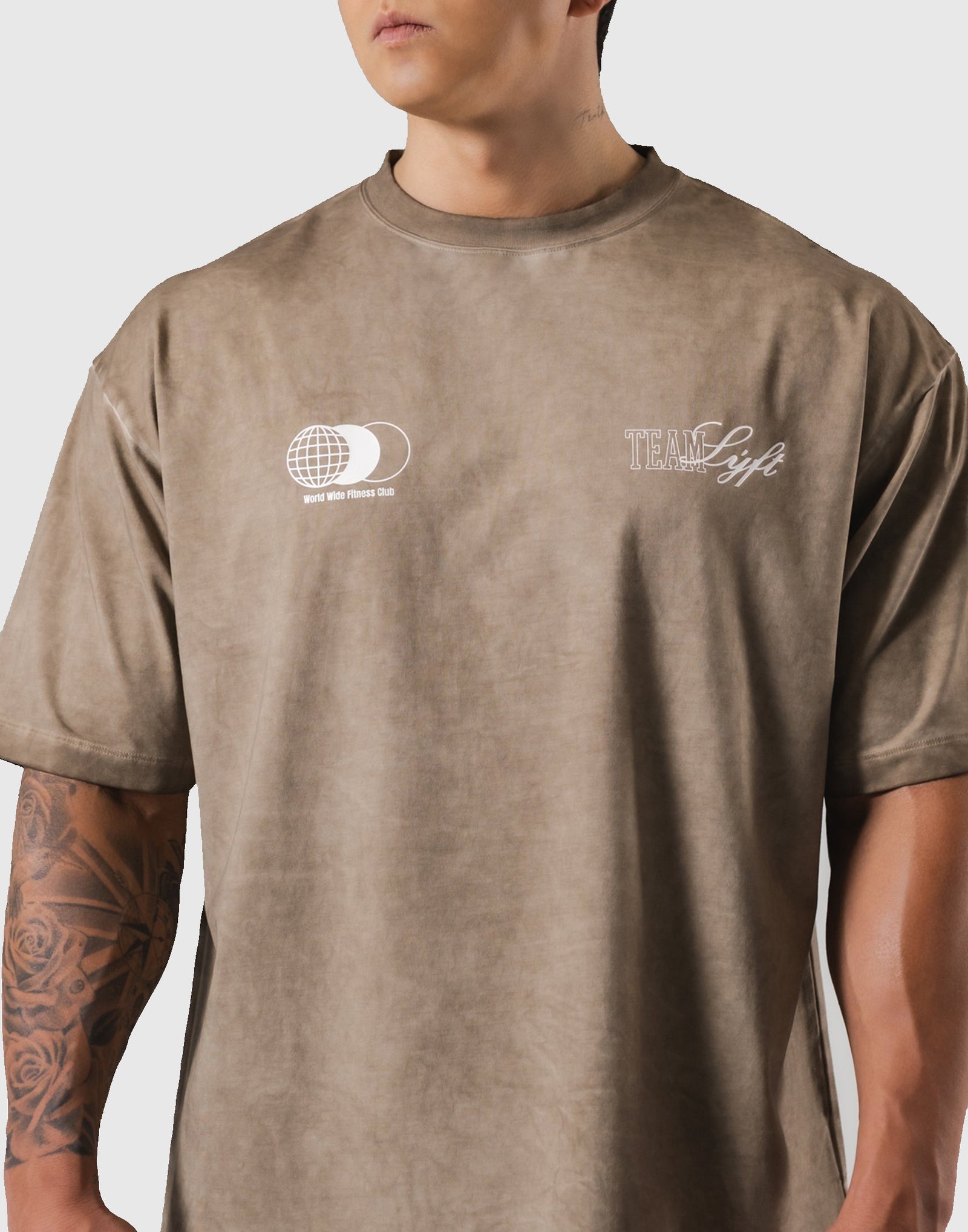 Extend Cotton Team LÝFT Graphic Big T-Shirt - Beige