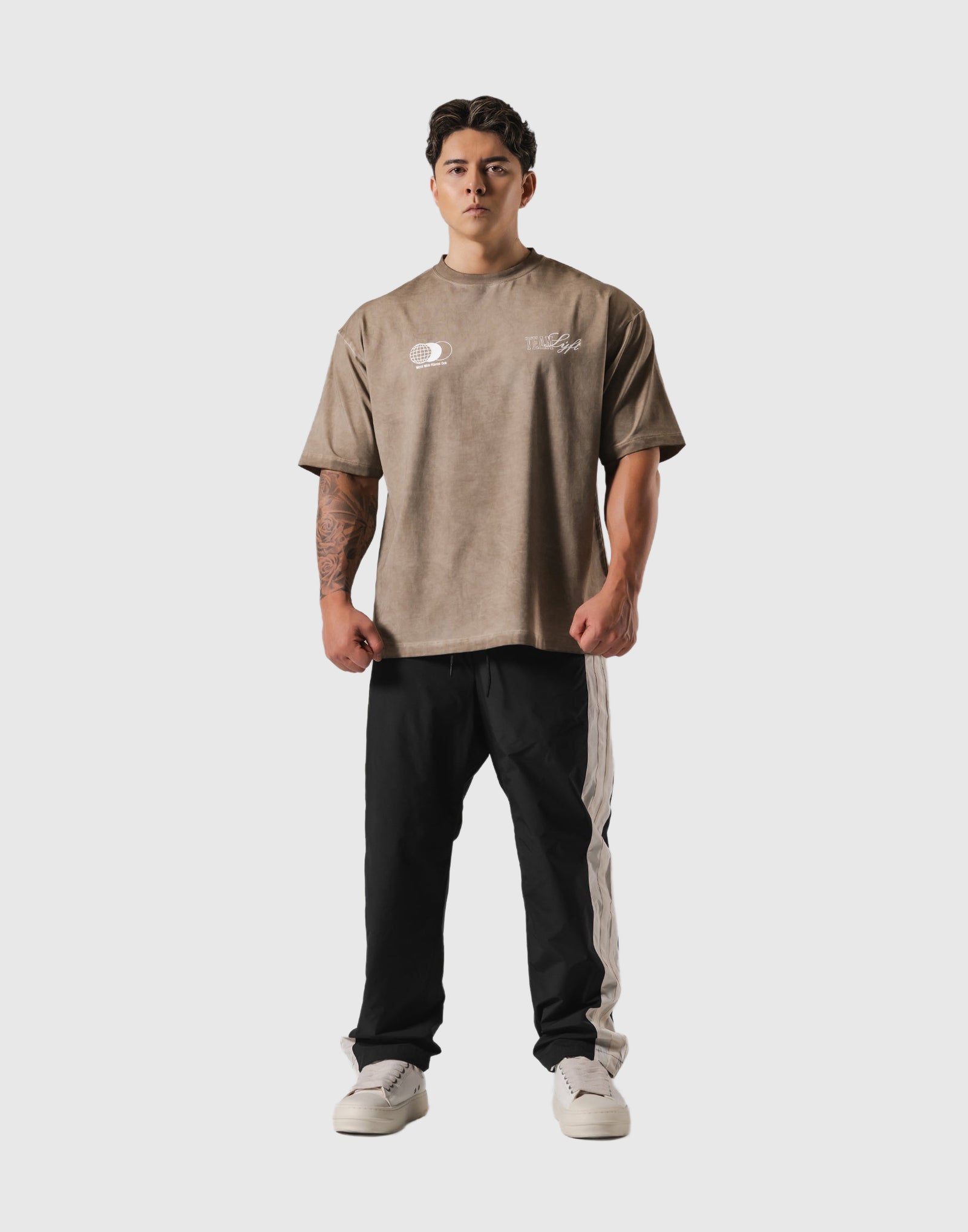 Extend Cotton Team LÝFT Graphic Big T-Shirt - Beige
