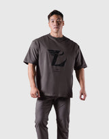 Wing L Logo Big T-Shirt - D.Grey