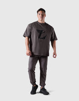 Wing L Logo Big T-Shirt - D.Grey