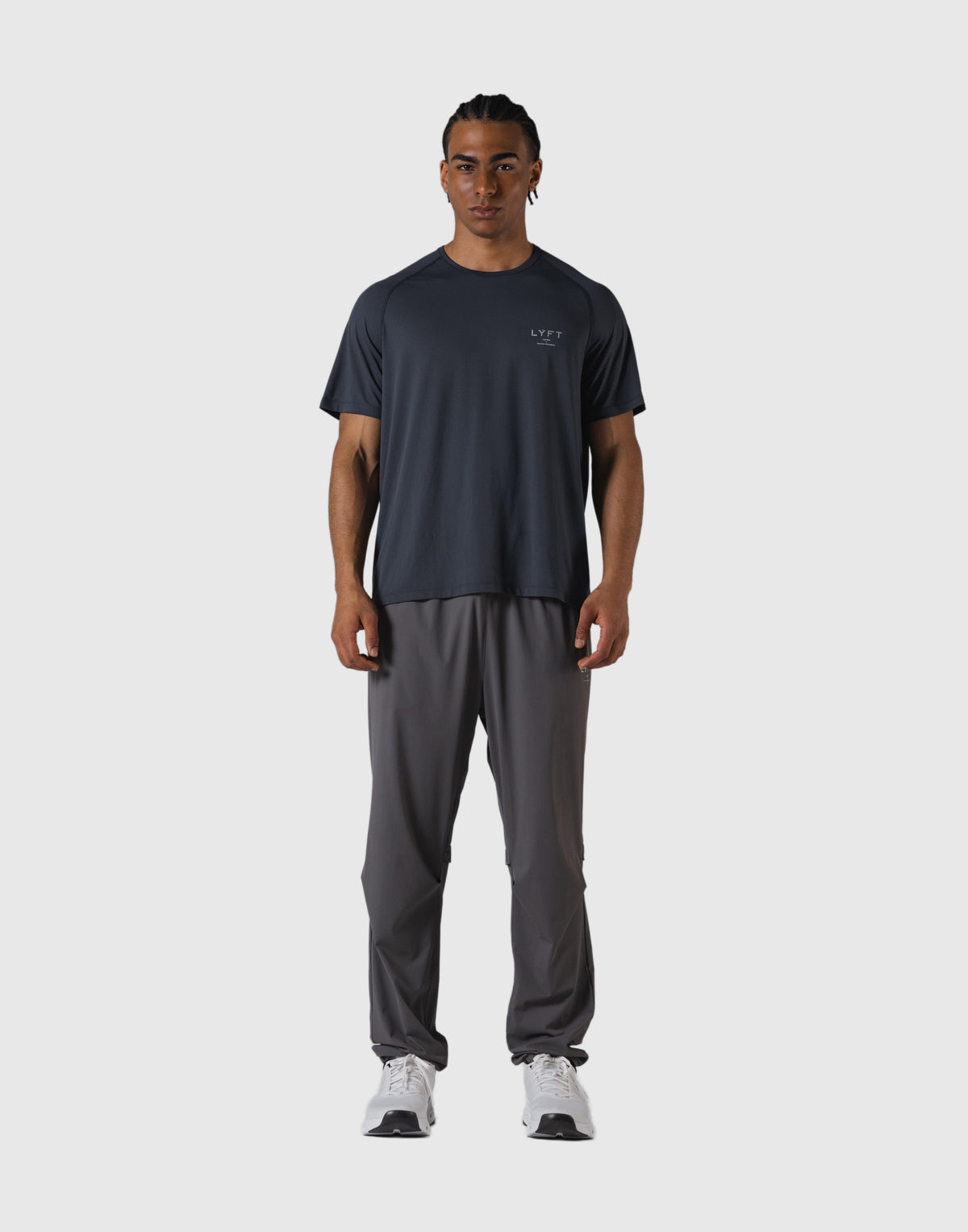 LÝFT Athletic Mesh Raglan Sleeve T-Shirt - D.Grey