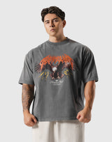 Eagle Graphic Vintage Big T-Shirt - D.Grey – LÝFT