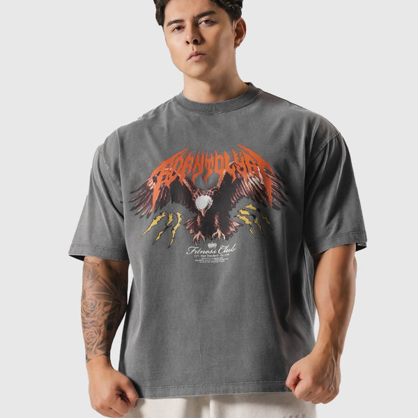 Eagle Graphic Vintage Big T-Shirt - D.Grey – LÝFT