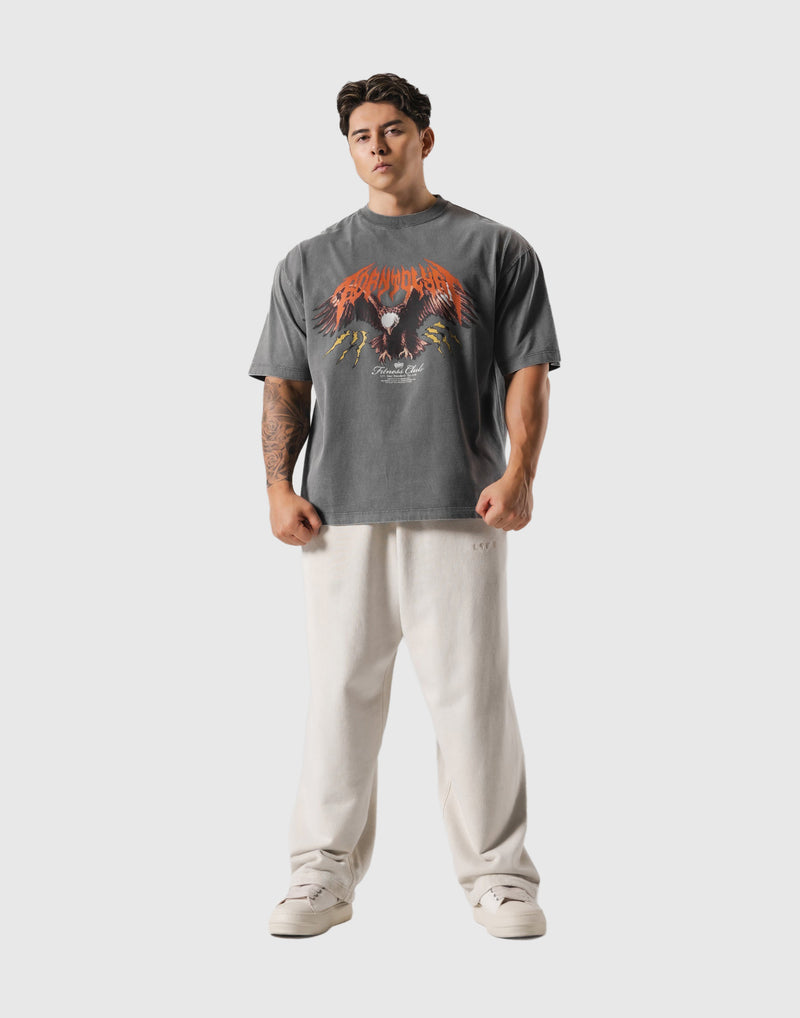 Eagle Graphic Vintage Big T-Shirt - D.Grey – LÝFT