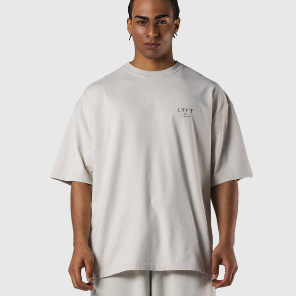 One Point LÝFT Logo Vintage Big T-Shirt - Ivory