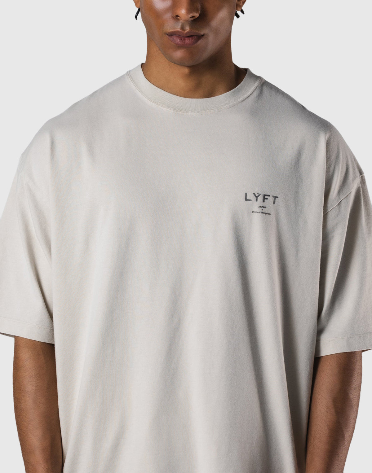 One Point LÝFT Logo Vintage Big T-Shirt - Ivory