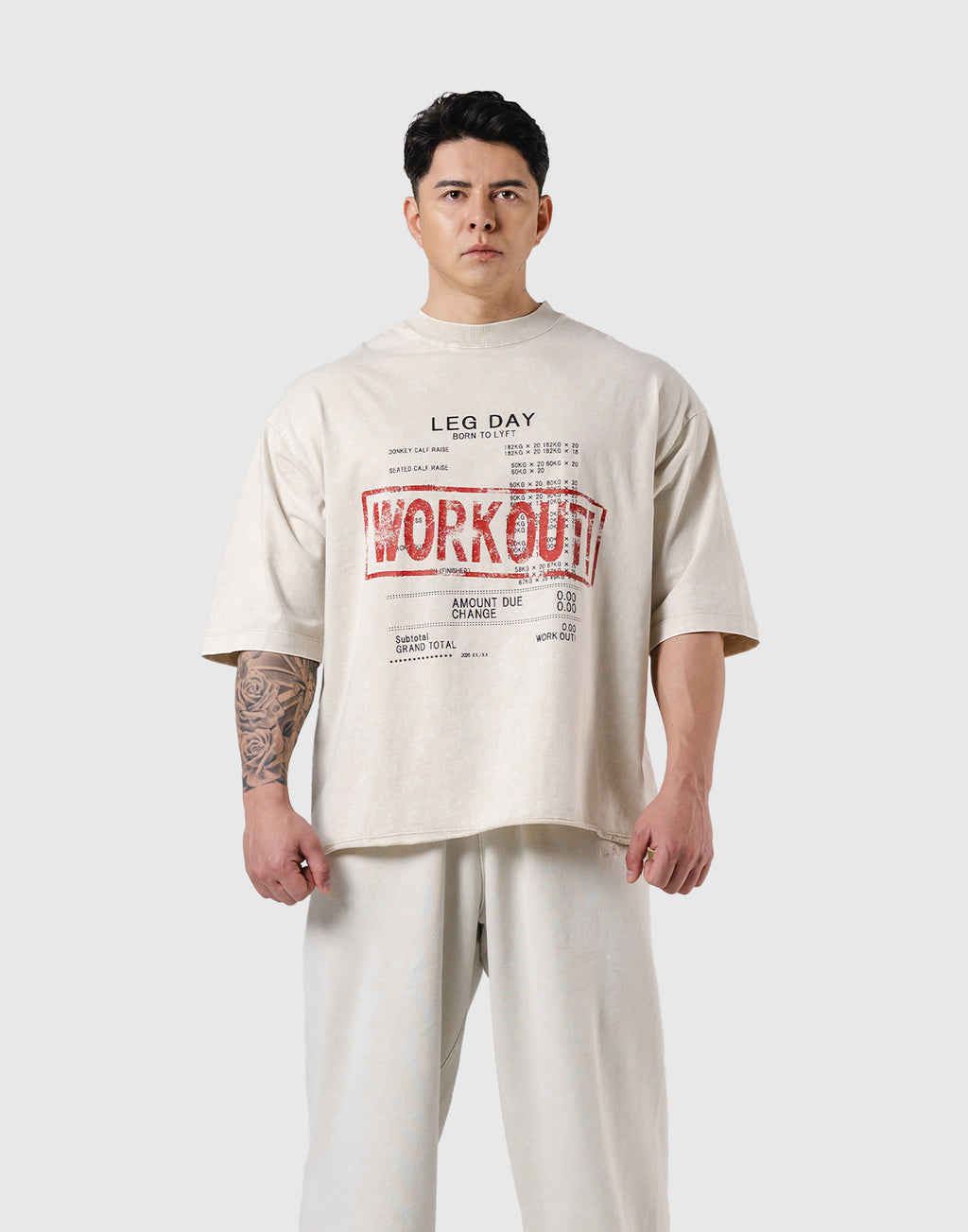 Leg Day Vintage Extra Big T-Shirt - Ivory – LÝFT