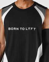 Round Pattern Loose Fit Tanktop - Black