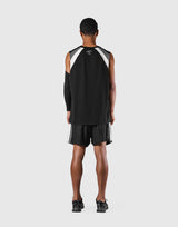 Round Pattern Loose Fit Tanktop - Black