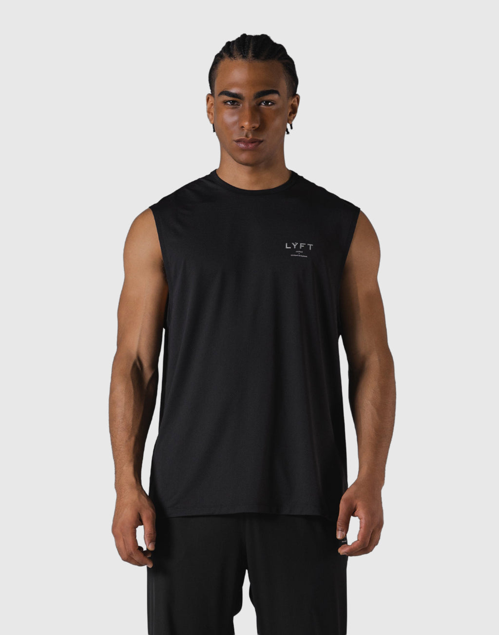 LÝFT Athletic Stretch Mesh Tanktop - Black