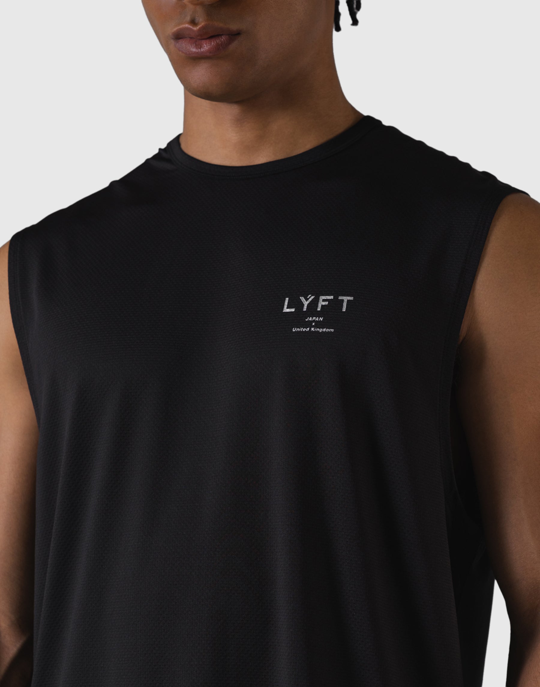 LÝFT Athletic Stretch Mesh Tanktop - Black