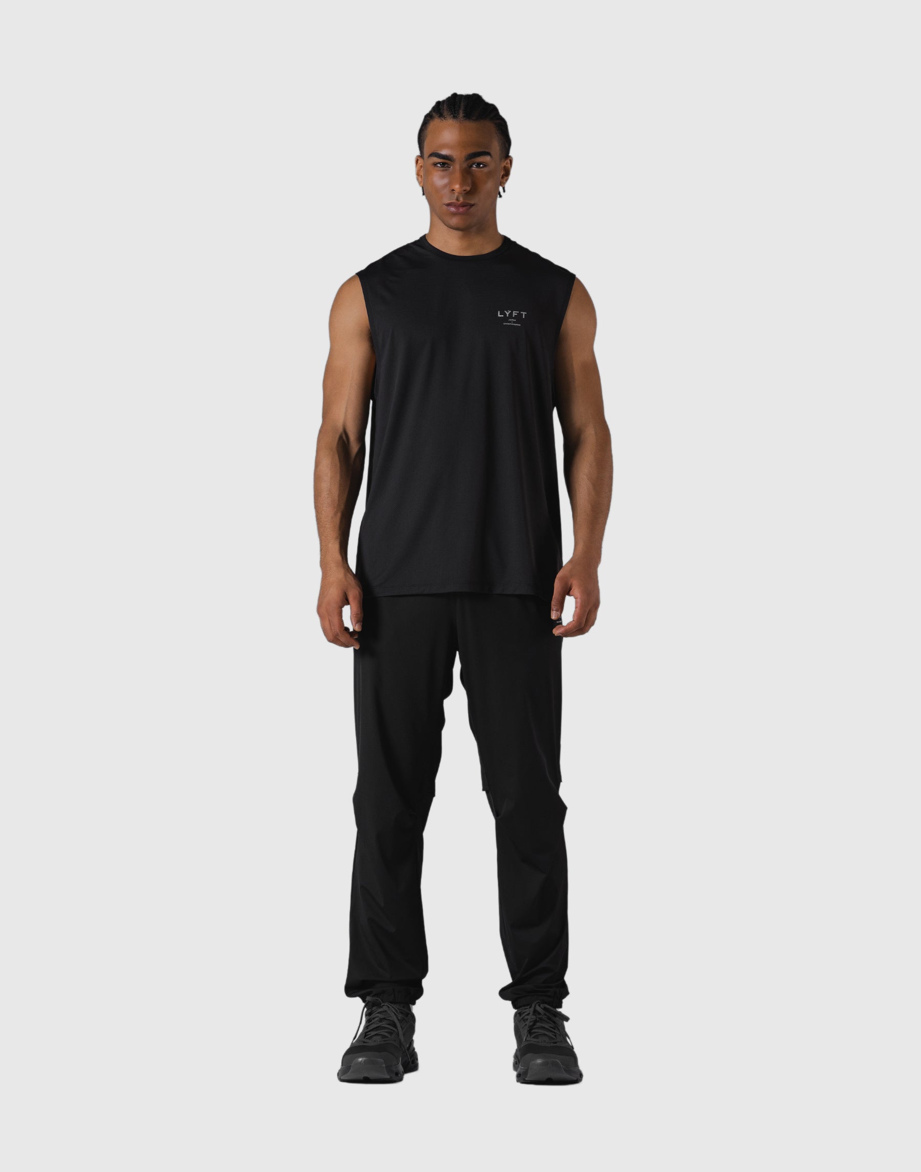 LÝFT Athletic Stretch Mesh Tanktop - Black