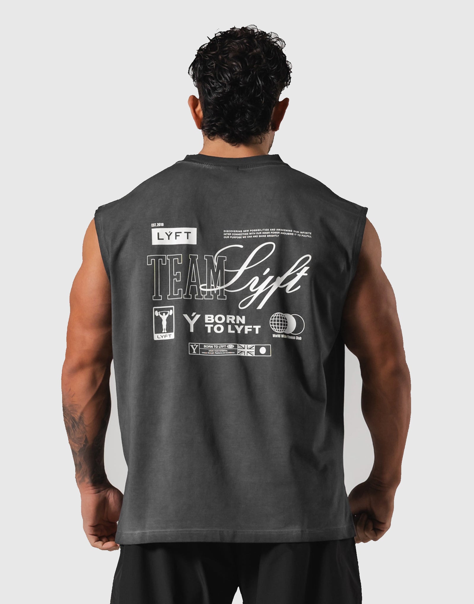 Extend Cotton Team LÝFT Graphic Tanktop - Black
