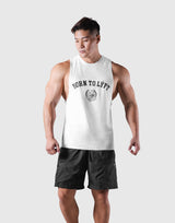 College Logo Drop Tanktop - White