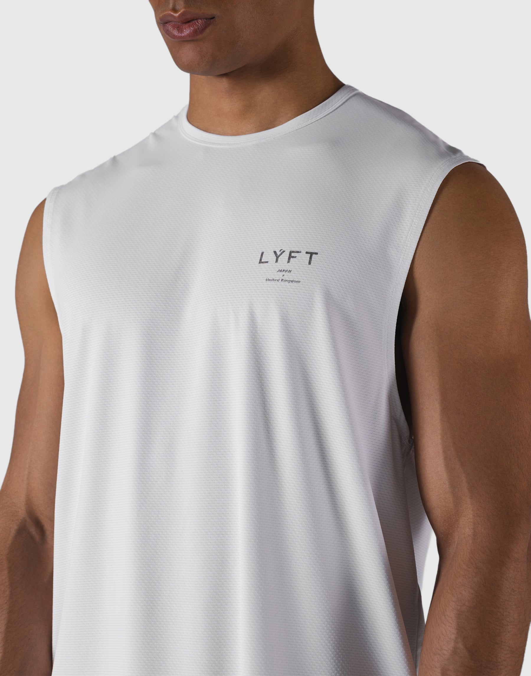 LÝFT Athletic Stretch Mesh Tanktop - White