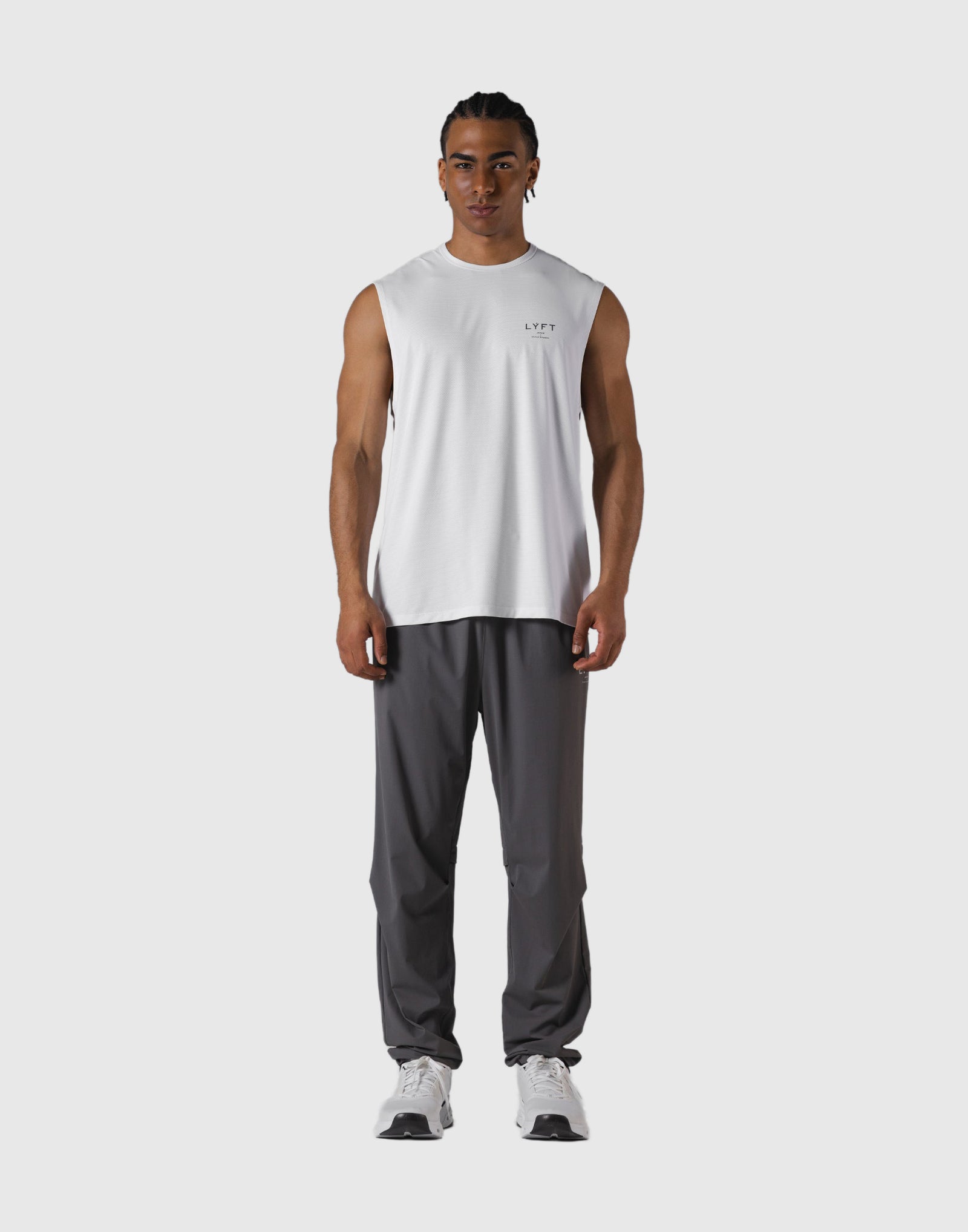 LÝFT Athletic Stretch Mesh Tanktop - White