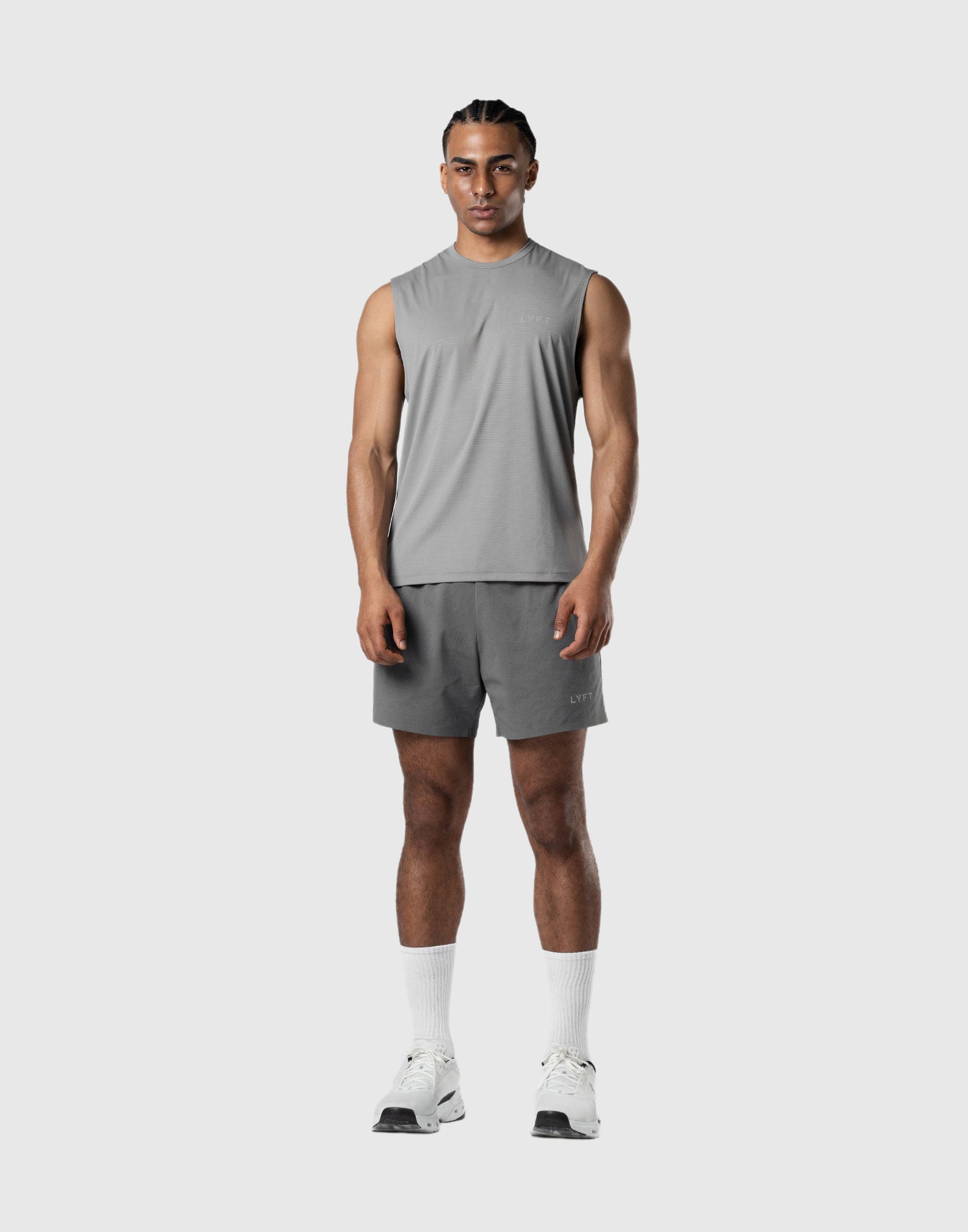 Reflector LÝFT Logo Slim Tanktop - Grey