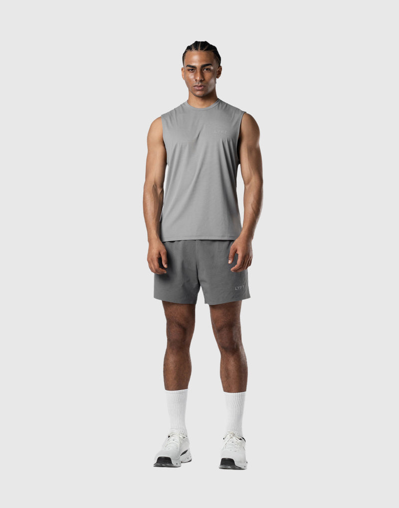 Reflector LÝFT Logo Slim Tanktop - Grey
