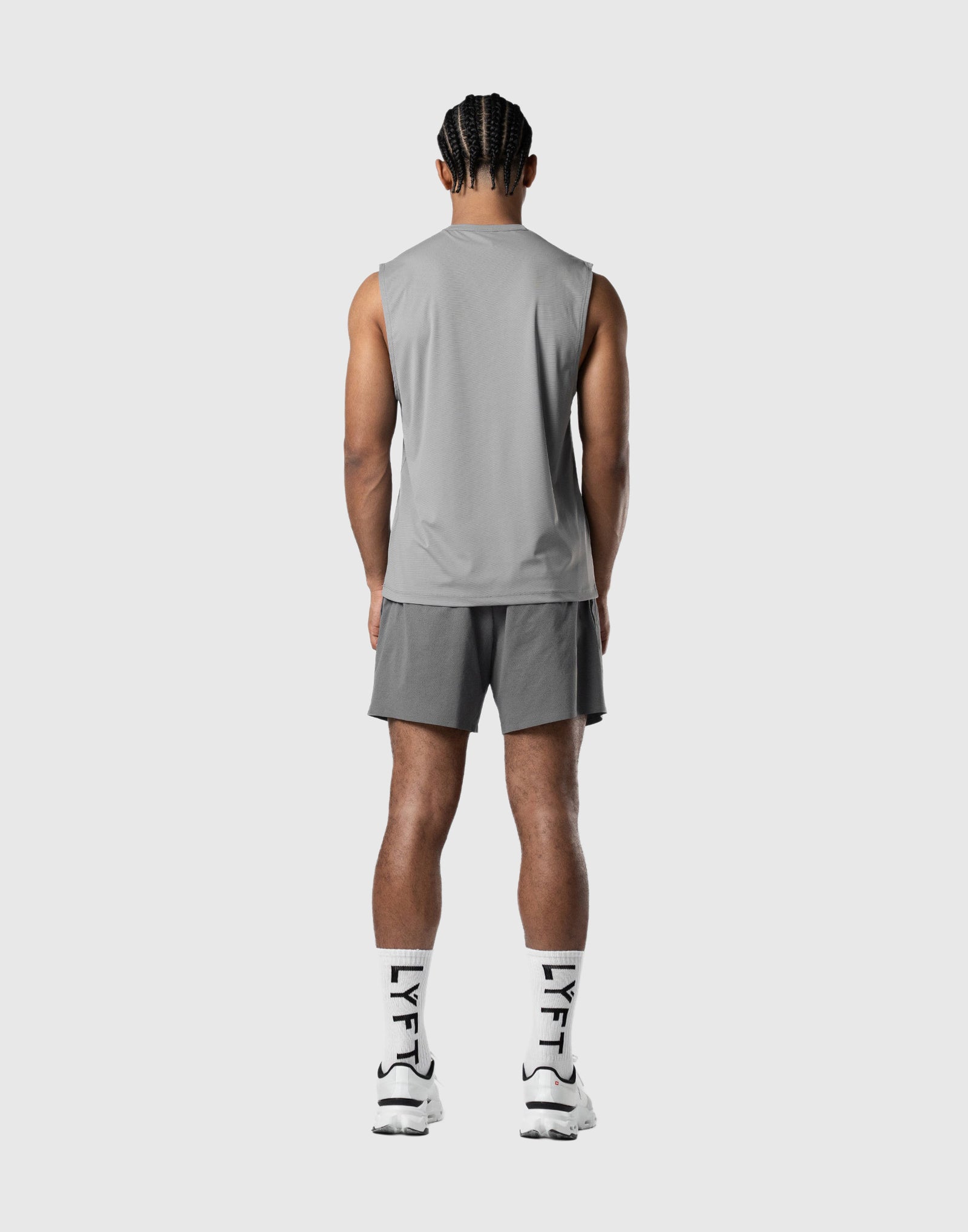 Reflector LÝFT Logo Slim Tanktop - Grey