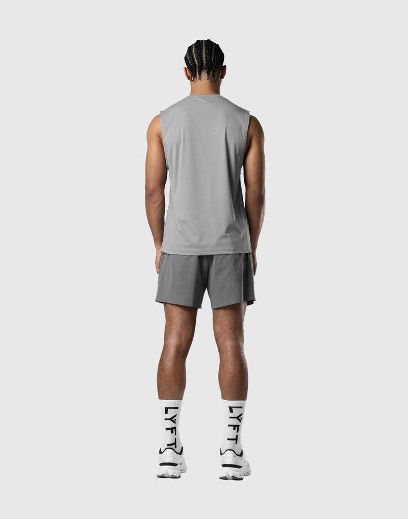 Reflector LÝFT Logo Slim Tanktop - Grey