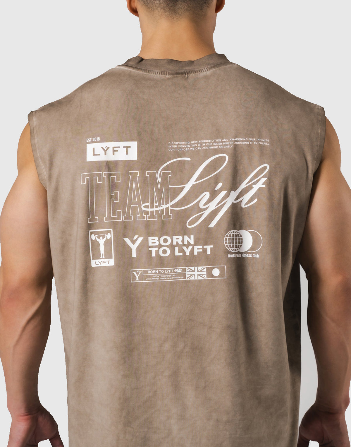 Extend Cotton Team LÝFT Graphic Tanktop - Beige