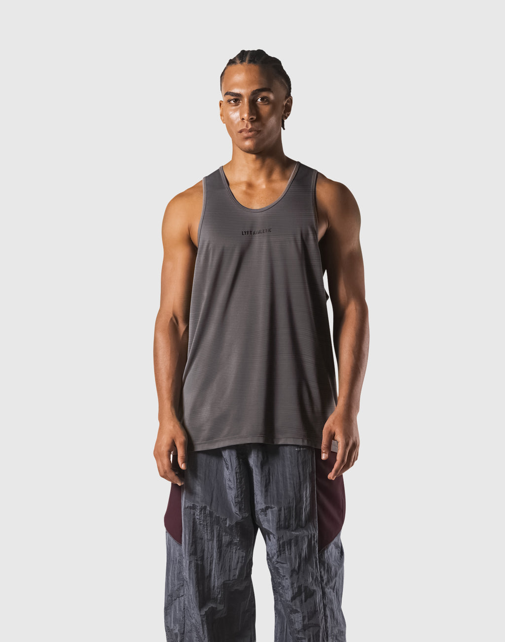 LÝFT Athletic Logo Stretch Tanktop - D.Grey