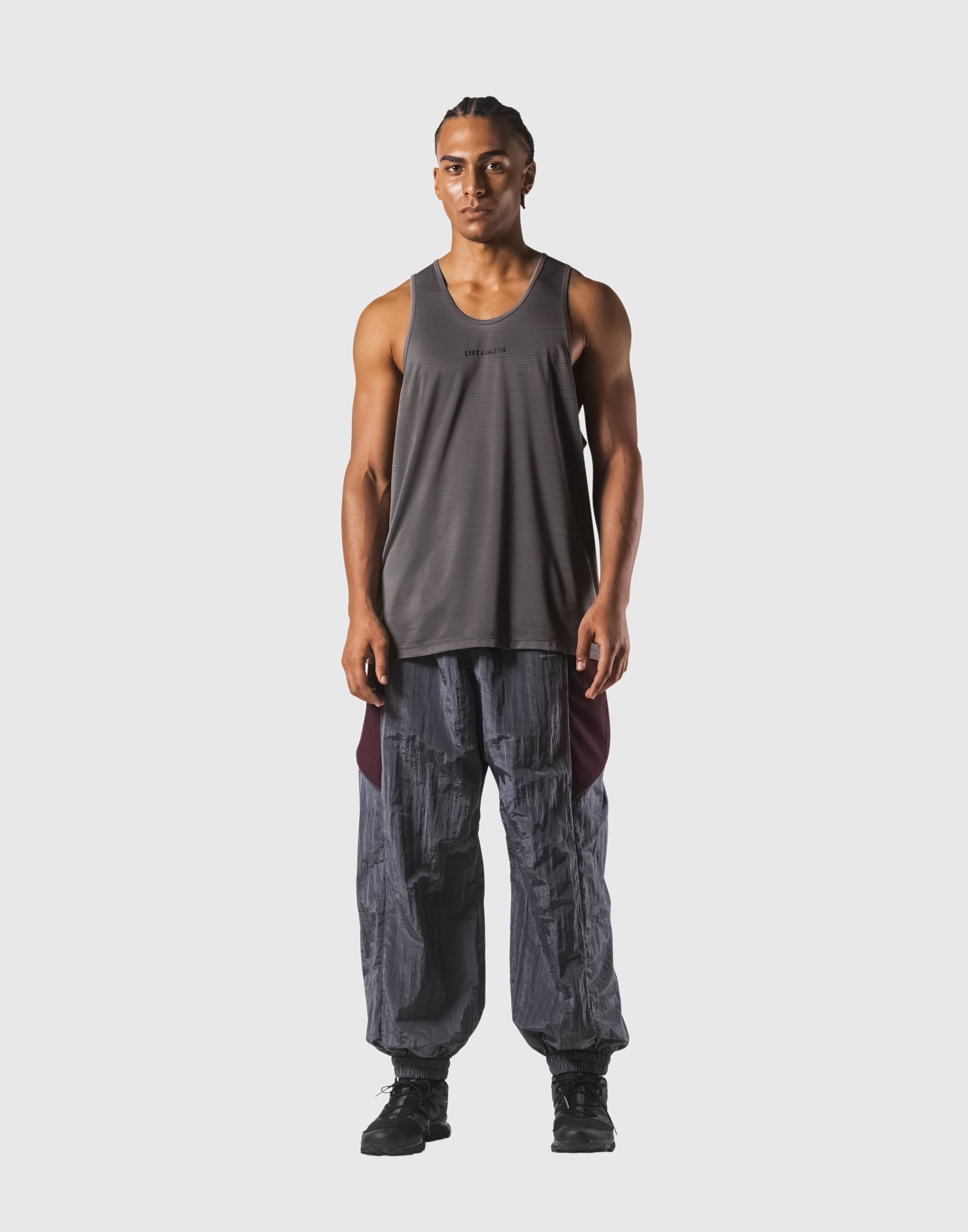 LÝFT Athletic Logo Stretch Tanktop - D.Grey
