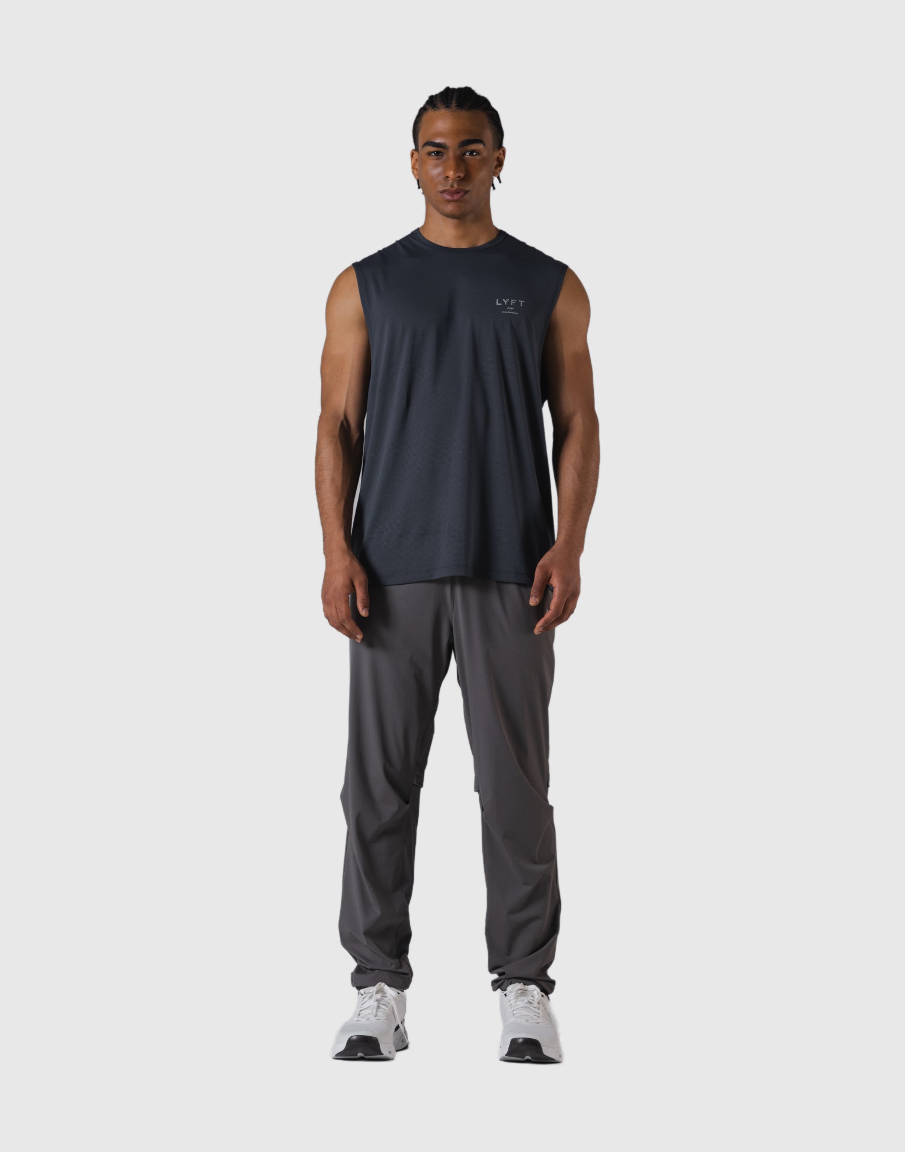 LÝFT Athletic Stretch Mesh Tanktop - D.Grey