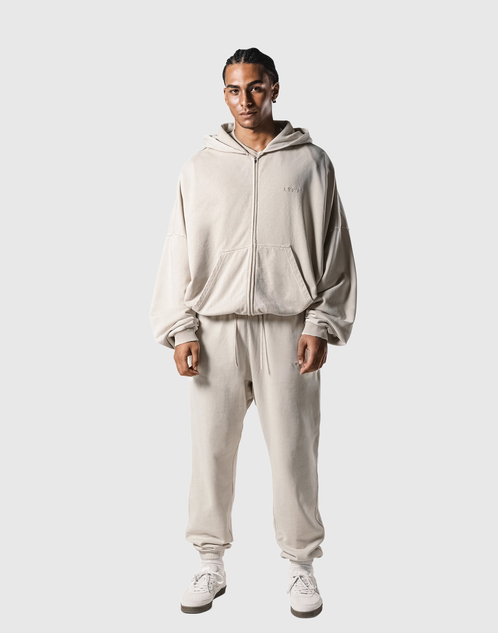 LYFT OVERSIZE VINTAGE セットアップ Oversize Vintage Sweat Zip-Up Hoodie - Beige – LÝFT