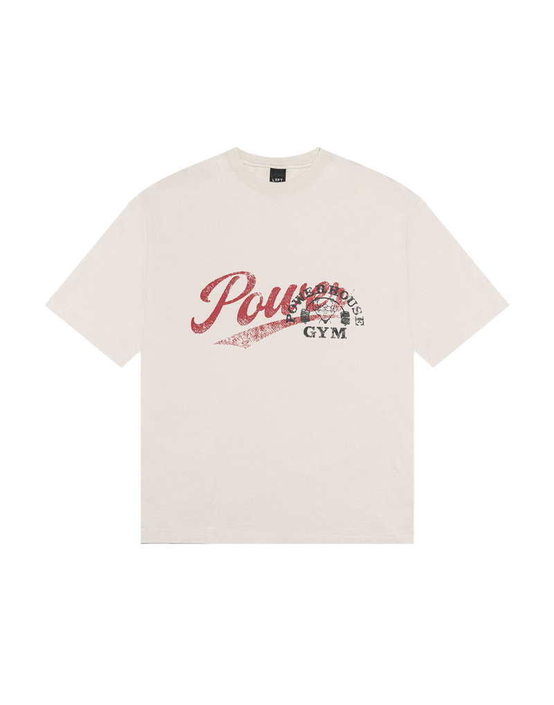 LÝFT × Power House Gym Vintage Big T-Shirt - Ivory LÝFT × Power House Gym Vintage Big T-Shirt - Ivory