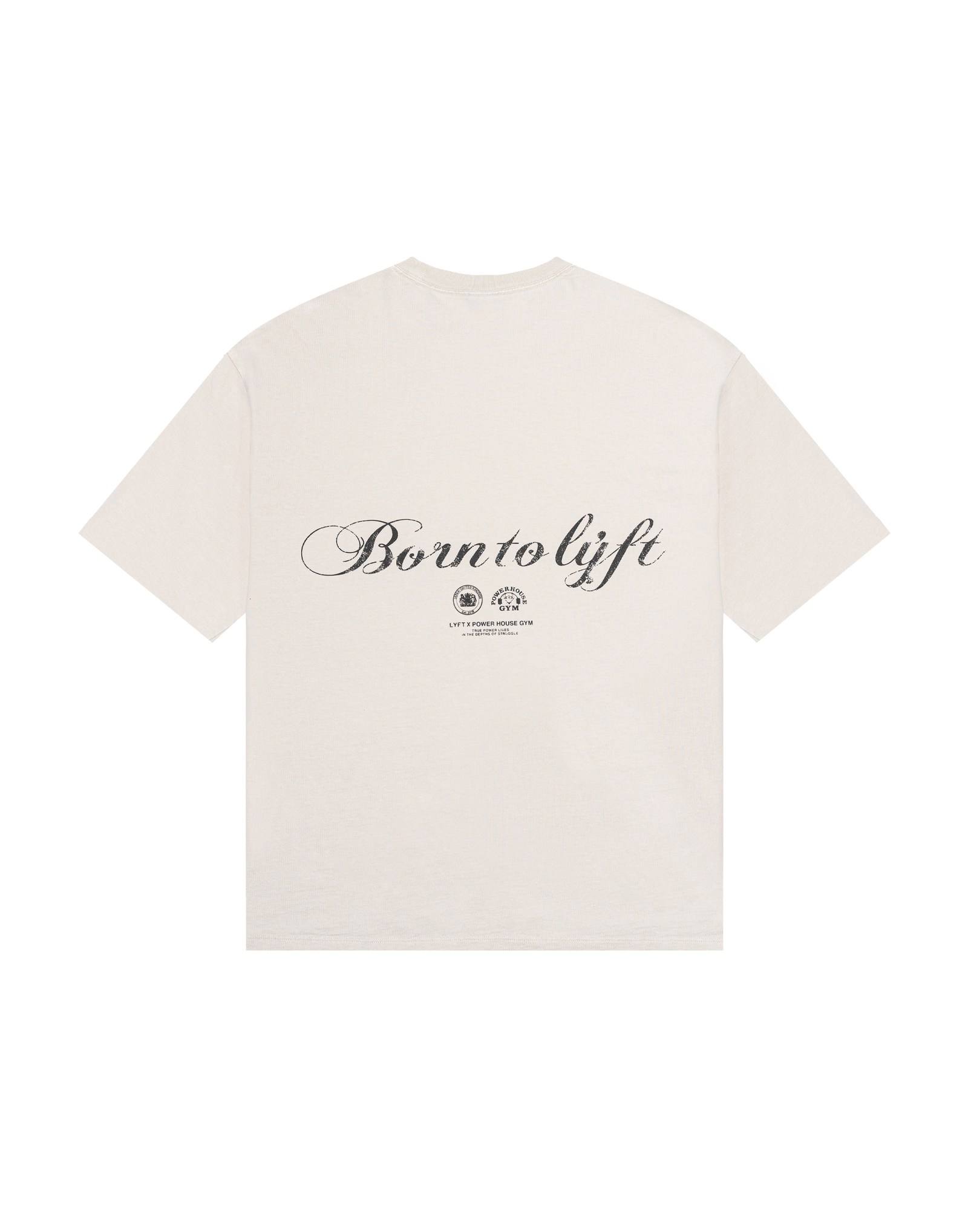 LÝFT × Power House Gym Vintage Big T-Shirt - Ivory