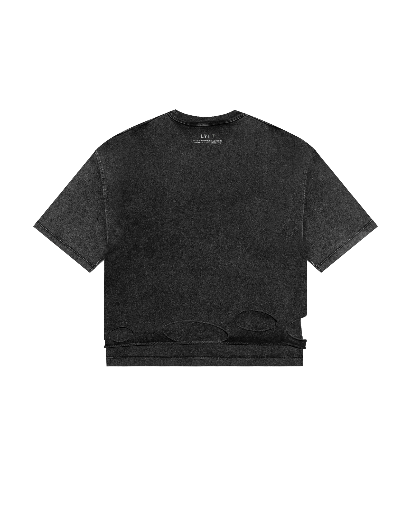 LÝFT × Power House Gym Layered Vintage Cropped T-Shirt - Black LÝFT × Power House Gym Layered Vintage Cropped T-Shirt - Black